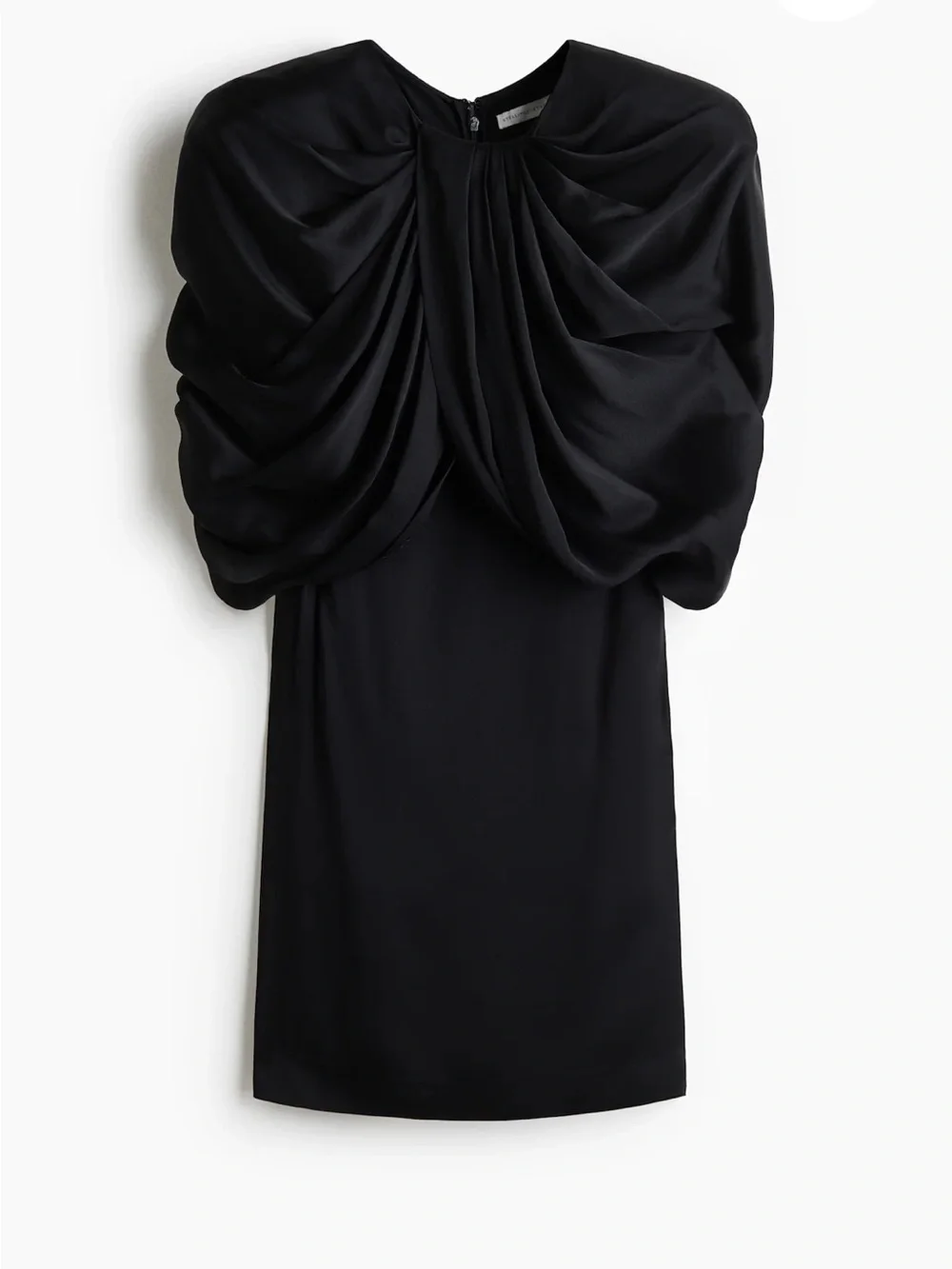 Stella McCartney x H&M Black Draped-Sleeve Mini Dress - Picture 2 of 4